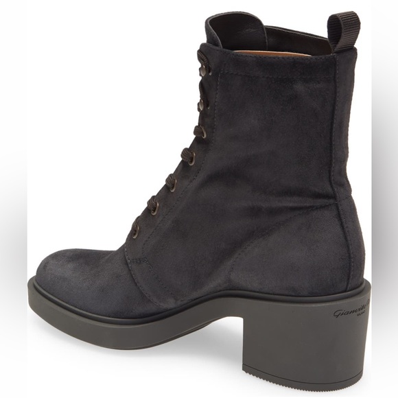 Gianvito Rossi Foster Combat Suede Ankle Boots - Picture 3 of 7